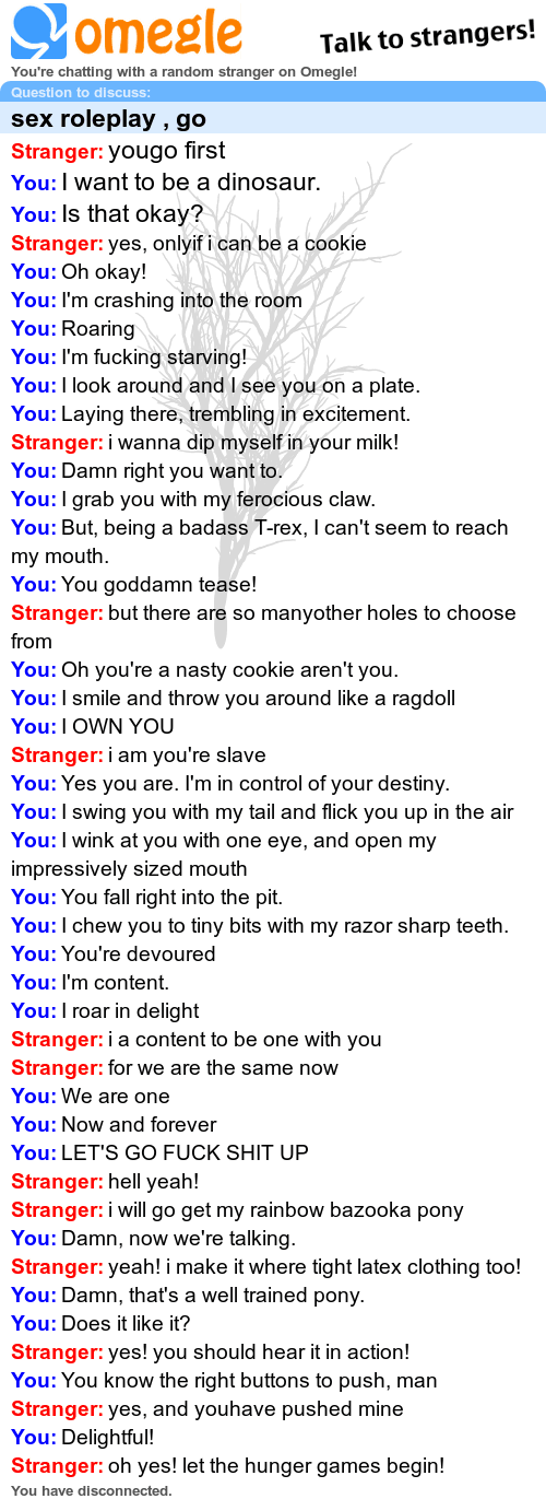Omegle roleplay chat Omegle roleplay chat